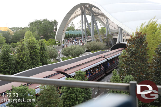 The Walt Disney World Railroad traveling through the area