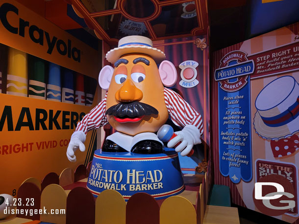 Mr. Potato Head was not moving today.