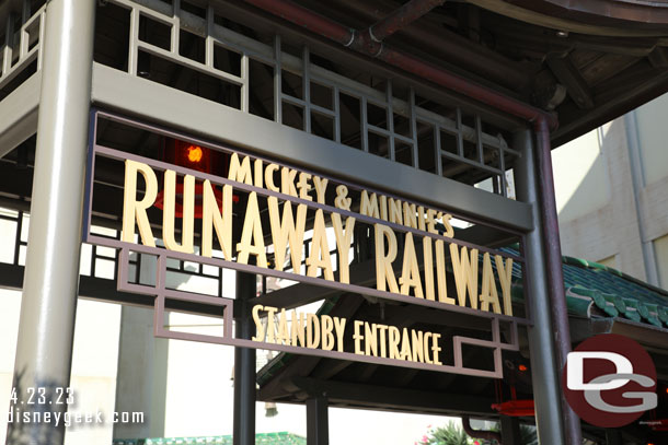 Next up on our agenda Mickey and Minnie's Runaway Railway