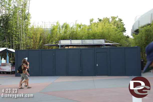 The popcorn stand was behind renovation walls in World Discovery.