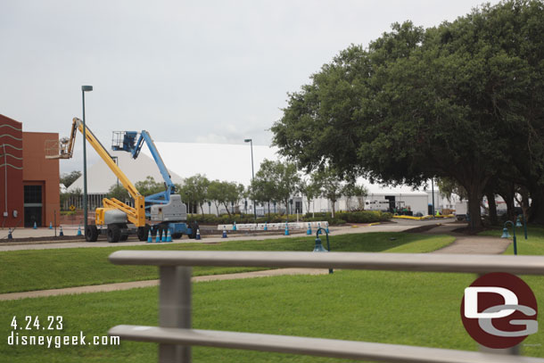 A large tent by the Dolphin convention center