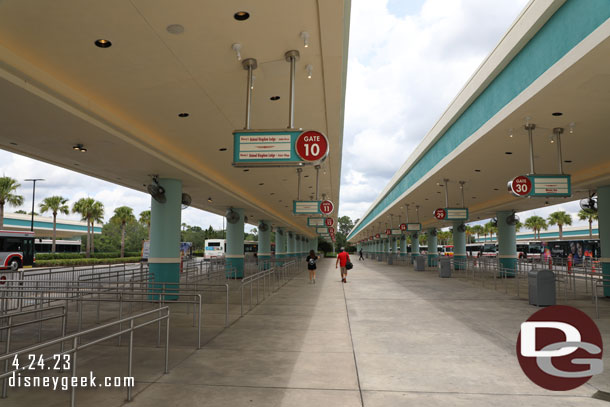 1:08pm - At Disney's Hollywood Studios and walking to catch a bus back to Coronado Springs before the rain starts.