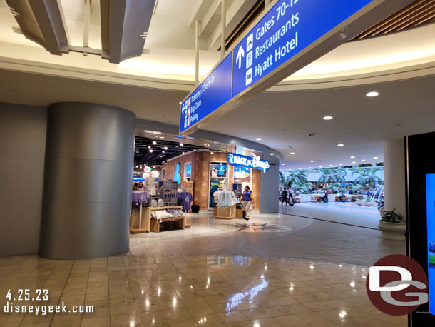 1:53pm - Bags dropped and passing the Disney Store before going to grab a bite to eat.