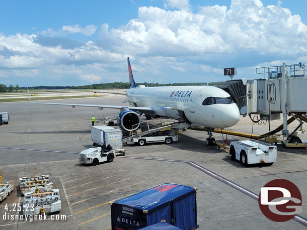 3:06pm - Our plane is ready to board.