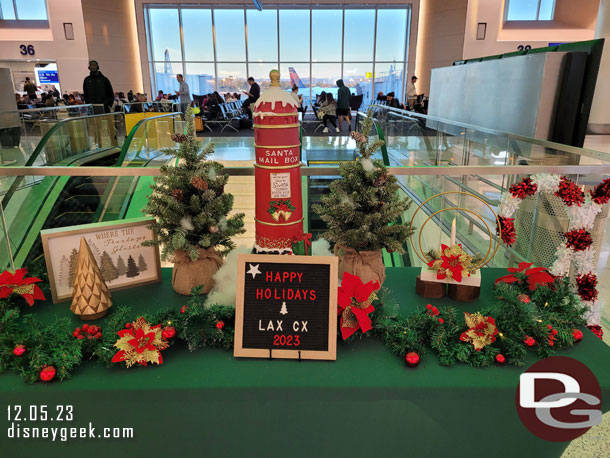 A small Christmas display in the terminal