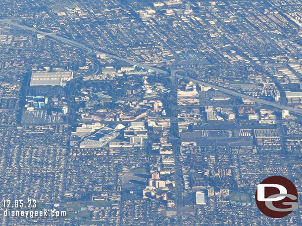 A closer look at Disneyland as we left the LA area.