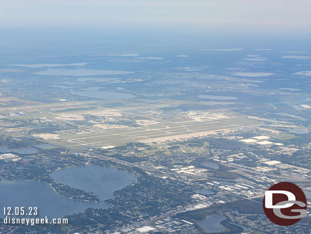 Of course we came from the north and had to circle to the south to land..  here is MCO as we flew by.