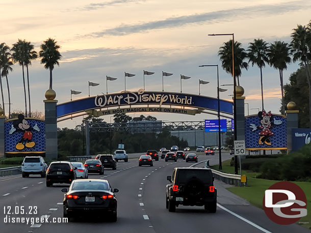 5:15pm - Arriving at Walt Disney World