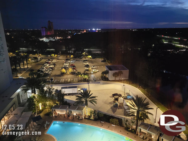 The pool and Disney's Hollywood Studios was out the window