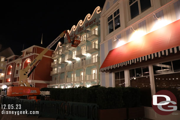 Renovation work going on at the Boardwalk