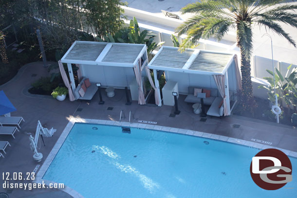 Two of the cabanas you can rent.