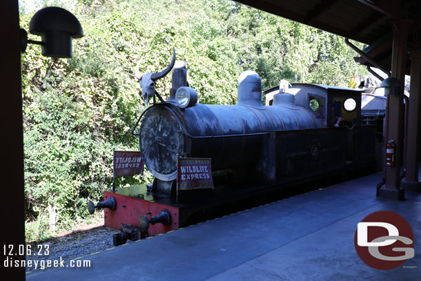 The Wildlife Express arriving to take us back to Harambe