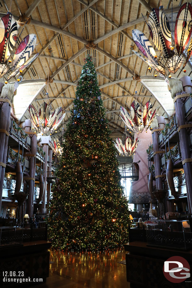 The Animal Kingdom Lodge Christmas Tree