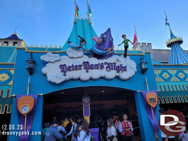 90 minute wait for Peter Pan's Flight