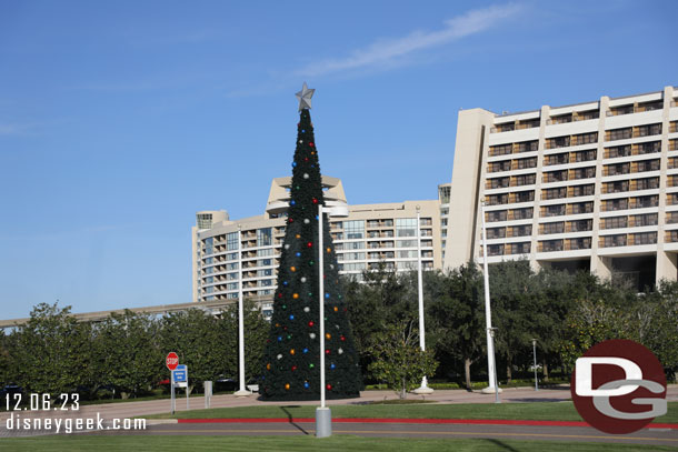 Passing Disney's Contemporary Resort en route to the Magic Kingdom.