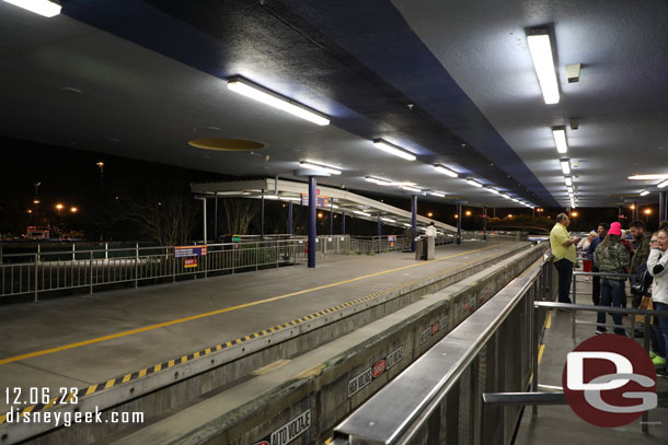 8:33pm - Waiting for the EPCOT Monorail