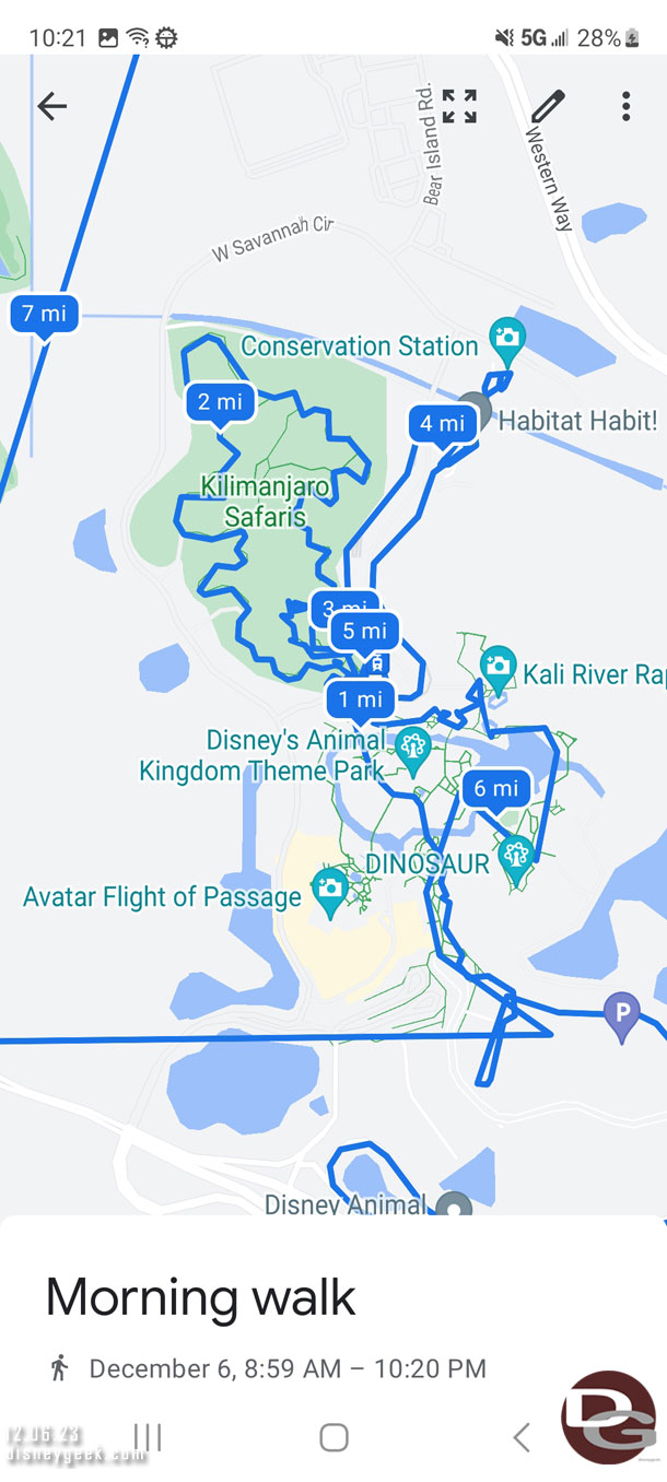 A closer look at my Disney's Animal Kingdom portion of the day