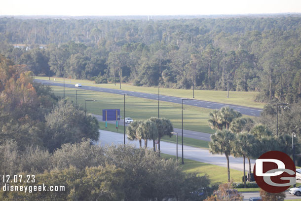 Looking south on World Drive