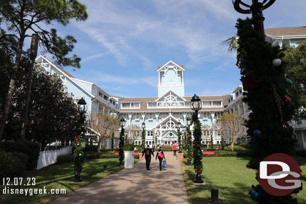 Arriving at the Beach Club