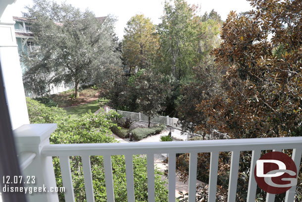 A look out the balcony in the bedroom