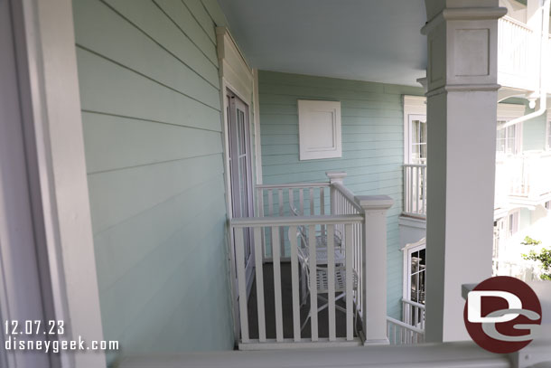 From the family room balcony, that balcony is the bedroom one.