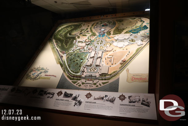 The Disneyland Opening day model that used to be in the Disneyland Opera House Lobby is now on display here.