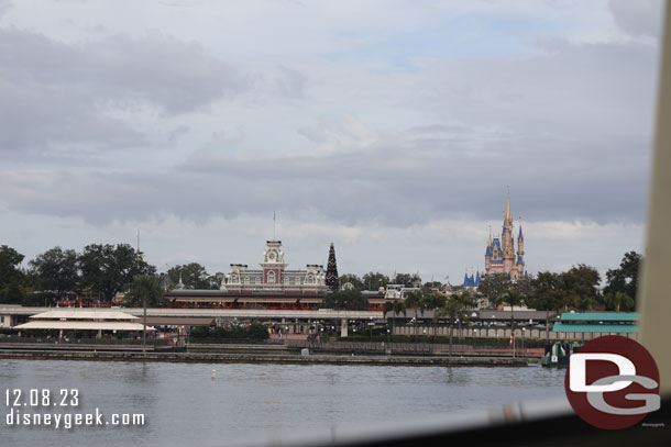 Looking back at the Magic Kingdom as we cruised away