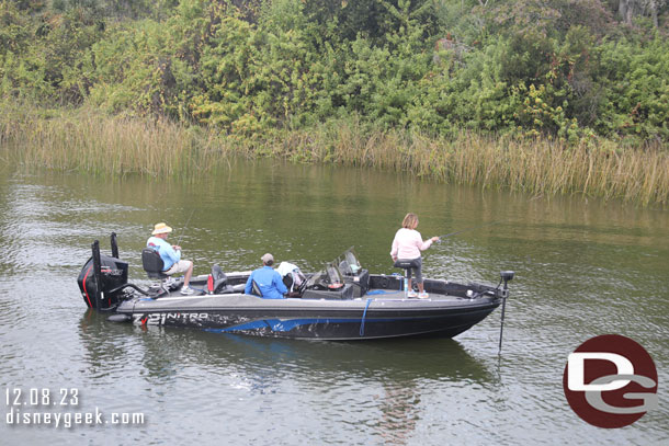 A couple out fishing this morning