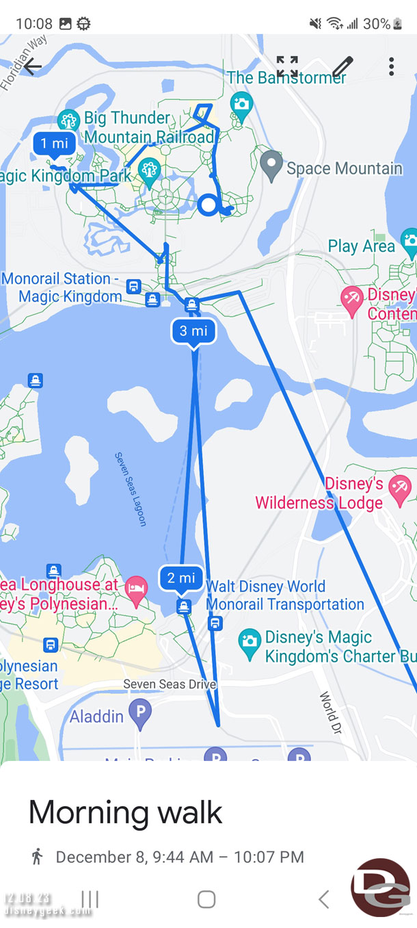 A closer look at my Magic Kingdom route