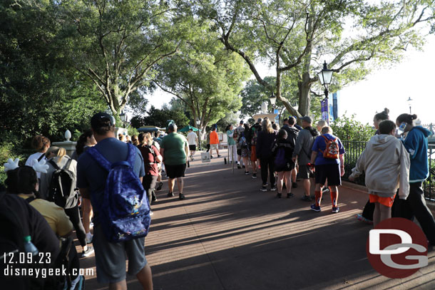 The line to verify you are a resort guest.