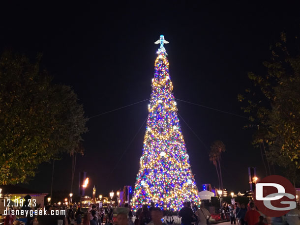 The EPCOT Christmas tree