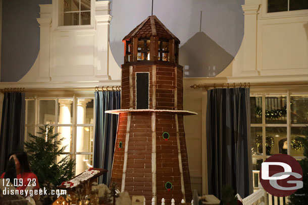 The Yacht Club Resort gingerbread lighthouse