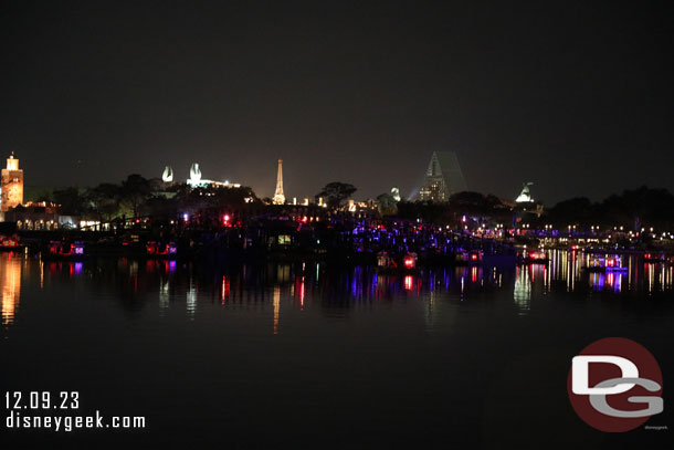 World Showcase Lagoon ready for Luminous in a little over an hour