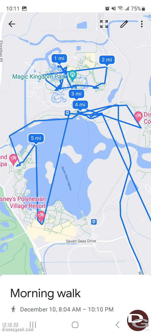 Between the boats and Monorails Google did not know how to plot my route this morning.