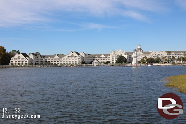 Disney's Yacht Club Resort across Crescent Lake