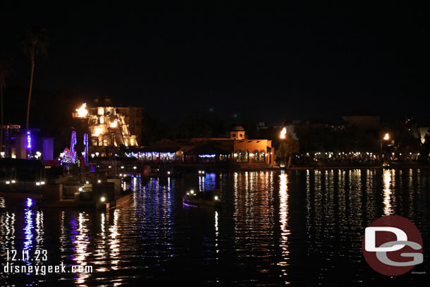 9:00pm - Made my way out to World Showcase Lagoon to find a spot for Luminous