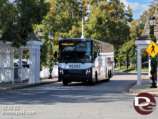 2:15pm - Our bus arriving, about 10 minutes late