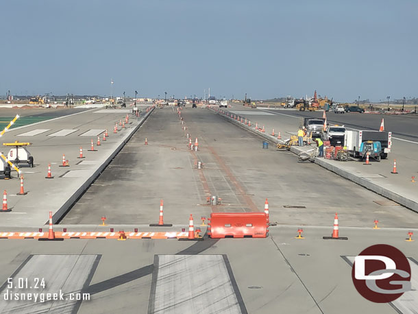 A better view of the runway work.