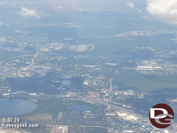 Looking back at Disney as we continued north