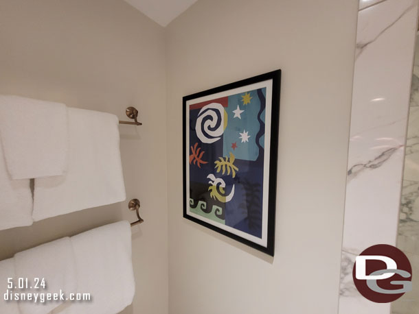 Artwork in the bathroom