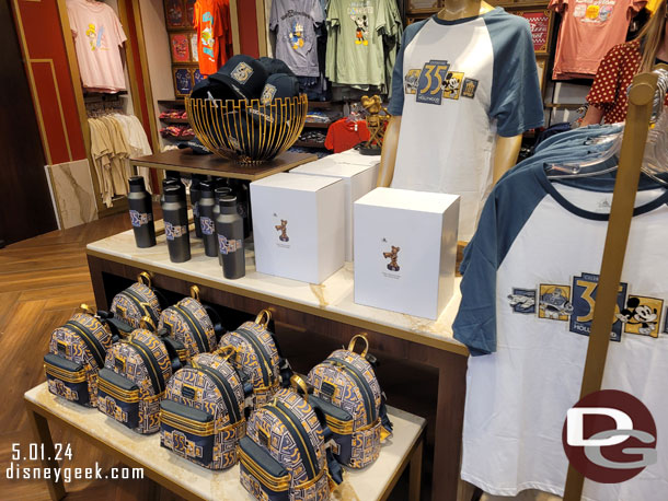 Some of the 35th Anniversary merchandise was still available.