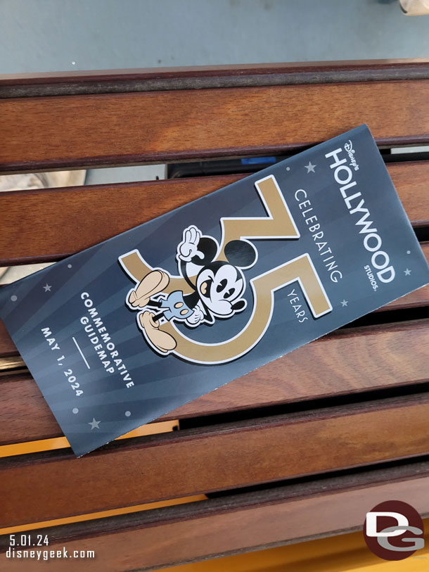 I missed the 35th anniversary moment (it was in the morning) but I did manage to pick up a commemorative guidemap.