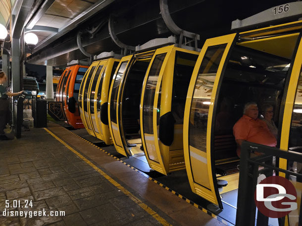 9:31pm - 10 minute wait to board this evening.