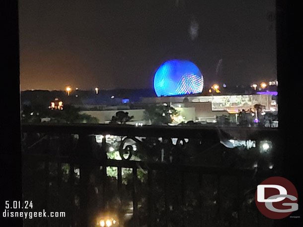 Two final pictures taken from my bed.. not a bad view of EPCOT.