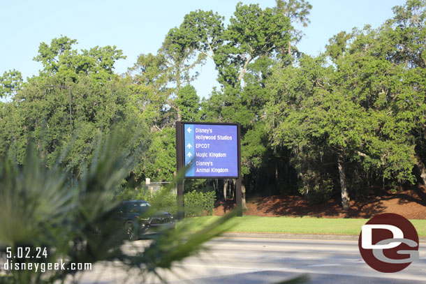 One of the digital road signs on Buena Vista Drive