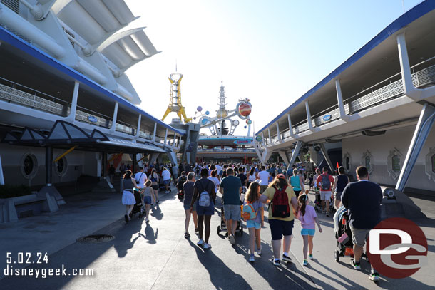 8:27am - Rope drop a few minutes early.