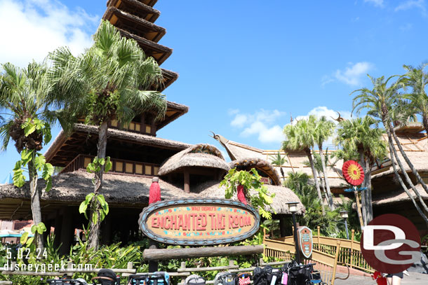 Passing by the Enchanted Tiki Room