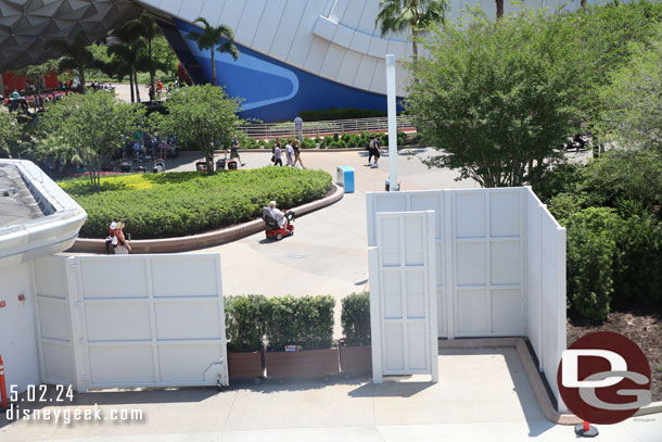 The backstage gate near the restrooms looks nearly finished.. half the gate is missing.