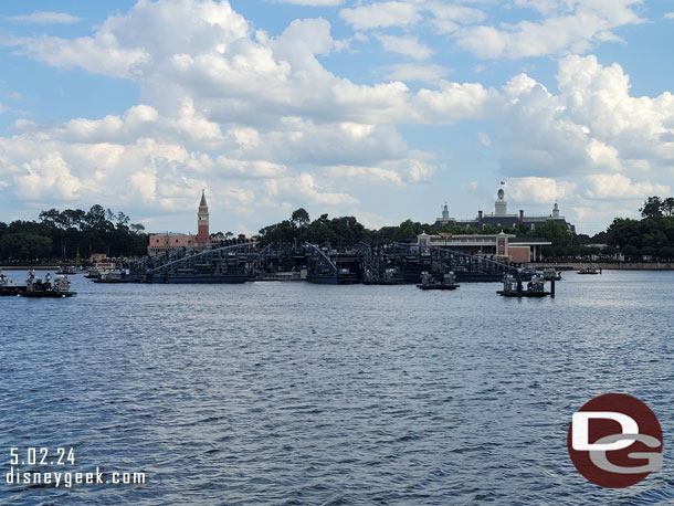 Preparing World Showcase Lagoon for Luminous