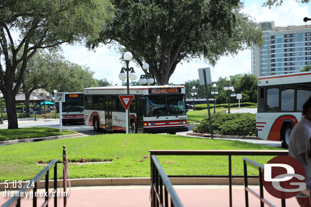 11:13am - Our bus arriving.